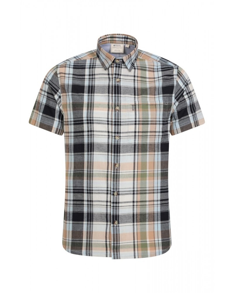 Holiday Mens Cotton Shirt Green $17.48 Tops