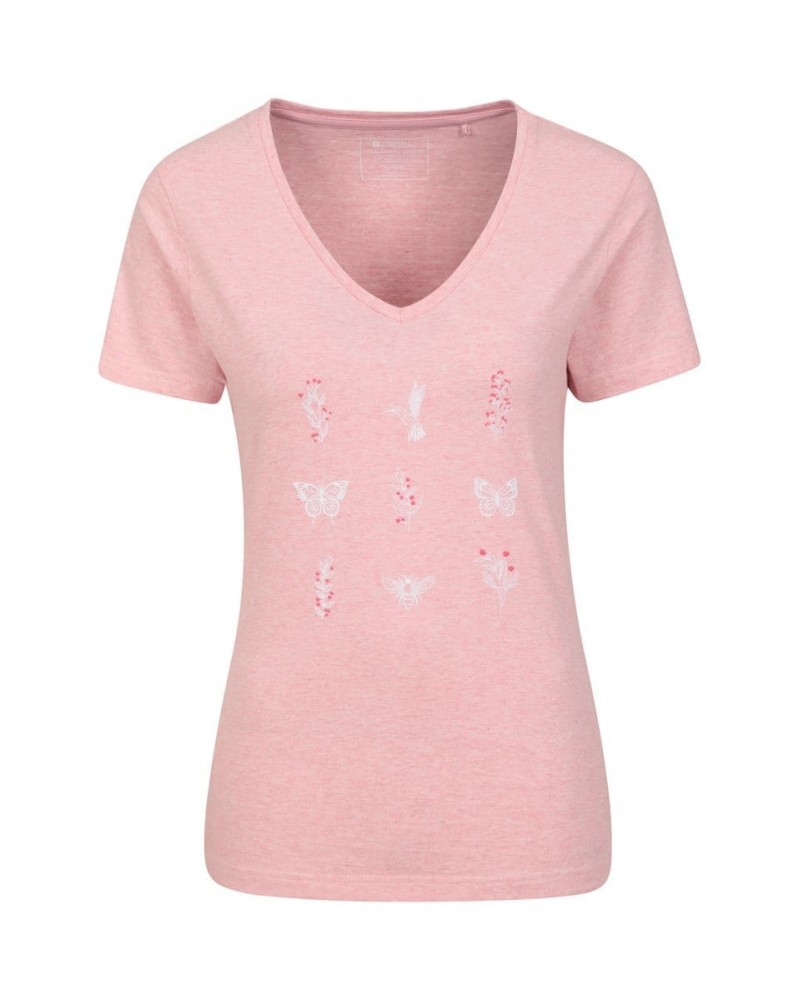 Butterfly Womens Organic T-Shirt Blush $14.85 Tops