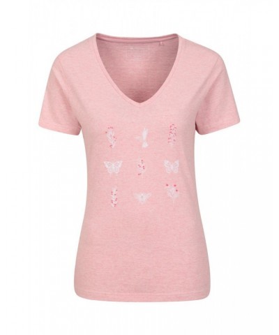 Butterfly Womens Organic T-Shirt Blush $14.85 Tops