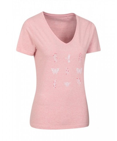 Butterfly Womens Organic T-Shirt Blush $14.85 Tops