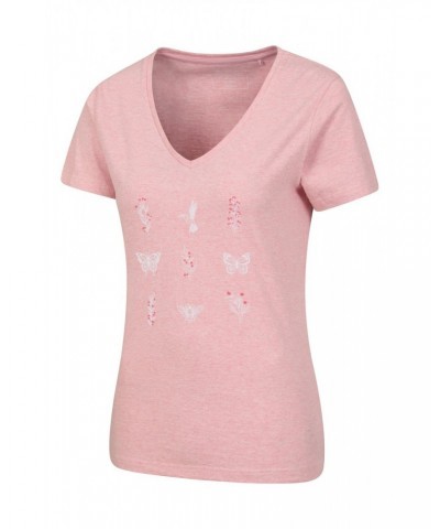 Butterfly Womens Organic T-Shirt Blush $14.85 Tops