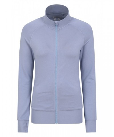 Womens Bamboo Rich Full-Zip Midlayer Blue $25.44 Tops