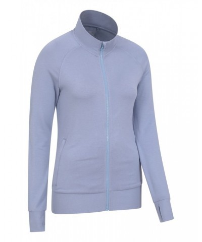 Womens Bamboo Rich Full-Zip Midlayer Blue $25.44 Tops