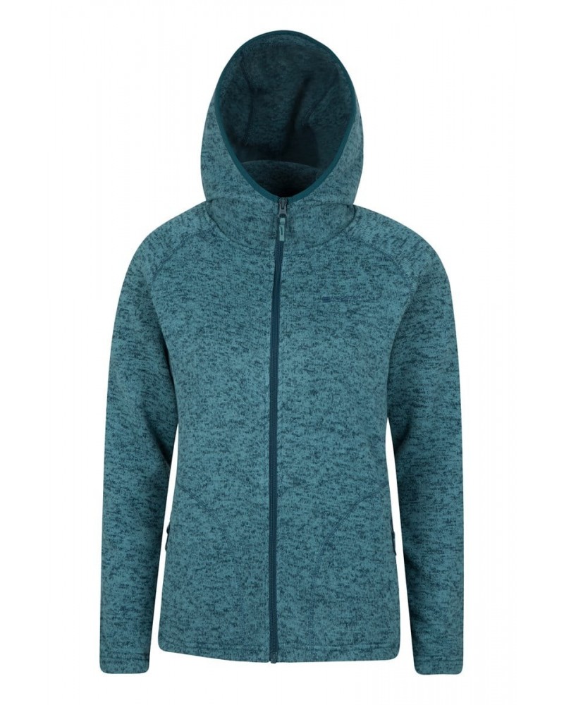 Nevis Womens Full Zip Hoodie Teal $25.97 Fleece