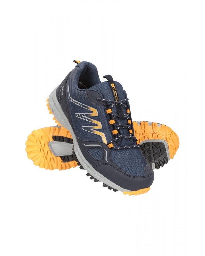 Enhance Waterproof Trail Mens Running Sneakers Navy $28.08 Active