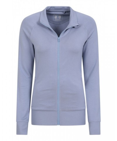 Womens Bamboo Rich Full-Zip Midlayer Blue $25.44 Tops