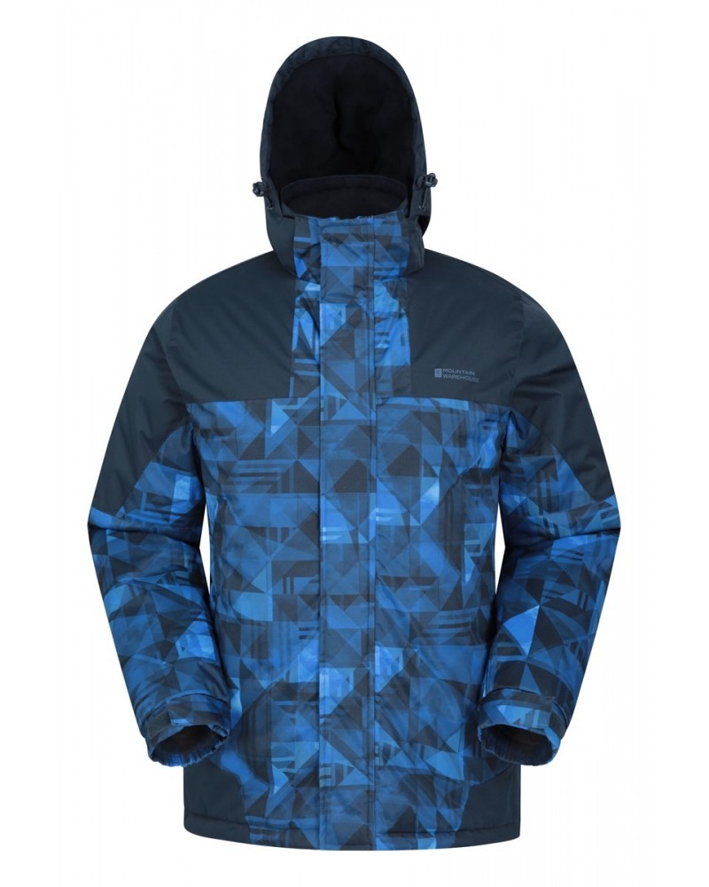 Shadow Mens Printed Ski Jacket Bright Blue $31.34 Jackets