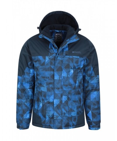 Shadow Mens Printed Ski Jacket Bright Blue $31.34 Jackets