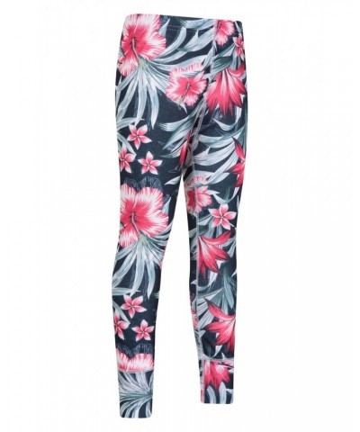 Talus Printed Kids Base Layer-Top & Pants Set Pink $15.59 Active