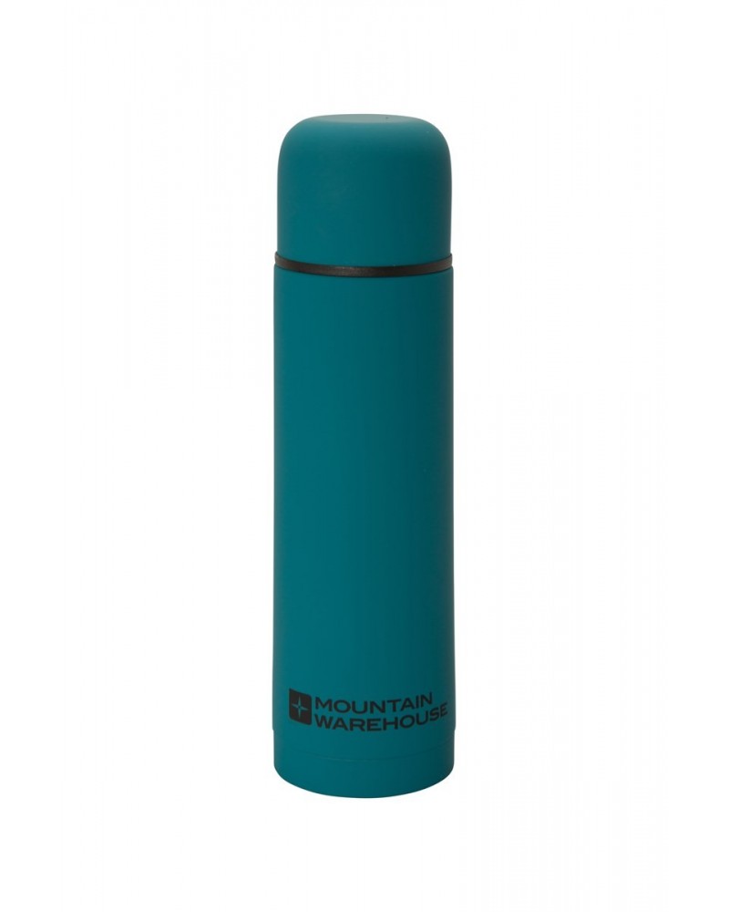 Double Walled Rubber Finish Flask - 18oz Teal $12.74 Walking Equipment