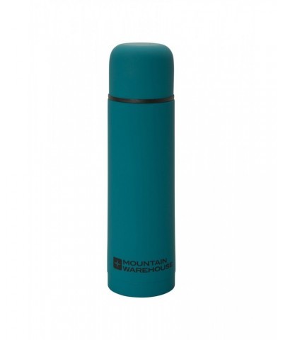 Double Walled Rubber Finish Flask - 18oz Teal $12.74 Walking Equipment