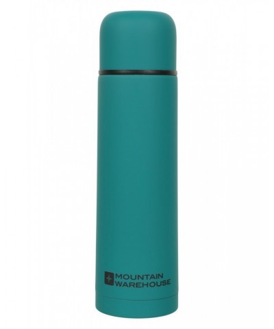 Double Walled Rubber Finish Flask - 18oz Teal $12.74 Walking Equipment