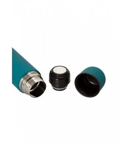 Double Walled Rubber Finish Flask - 18oz Teal $12.74 Walking Equipment