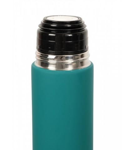 Double Walled Rubber Finish Flask - 18oz Teal $12.74 Walking Equipment