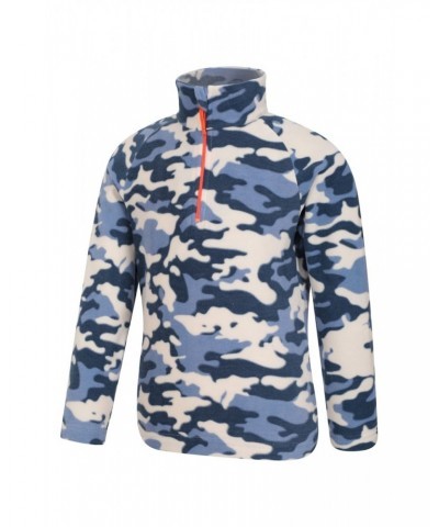 Pursuit Printed Kids Half-Zip Fleece Blue Camo $10.59 Fleece