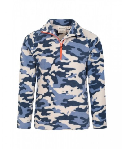 Pursuit Printed Kids Half-Zip Fleece Blue Camo $10.59 Fleece