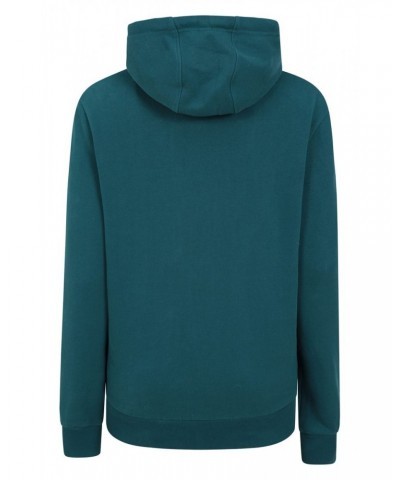 Printed Mountain Sunrise Womens Hoodie Teal $17.81 Tops