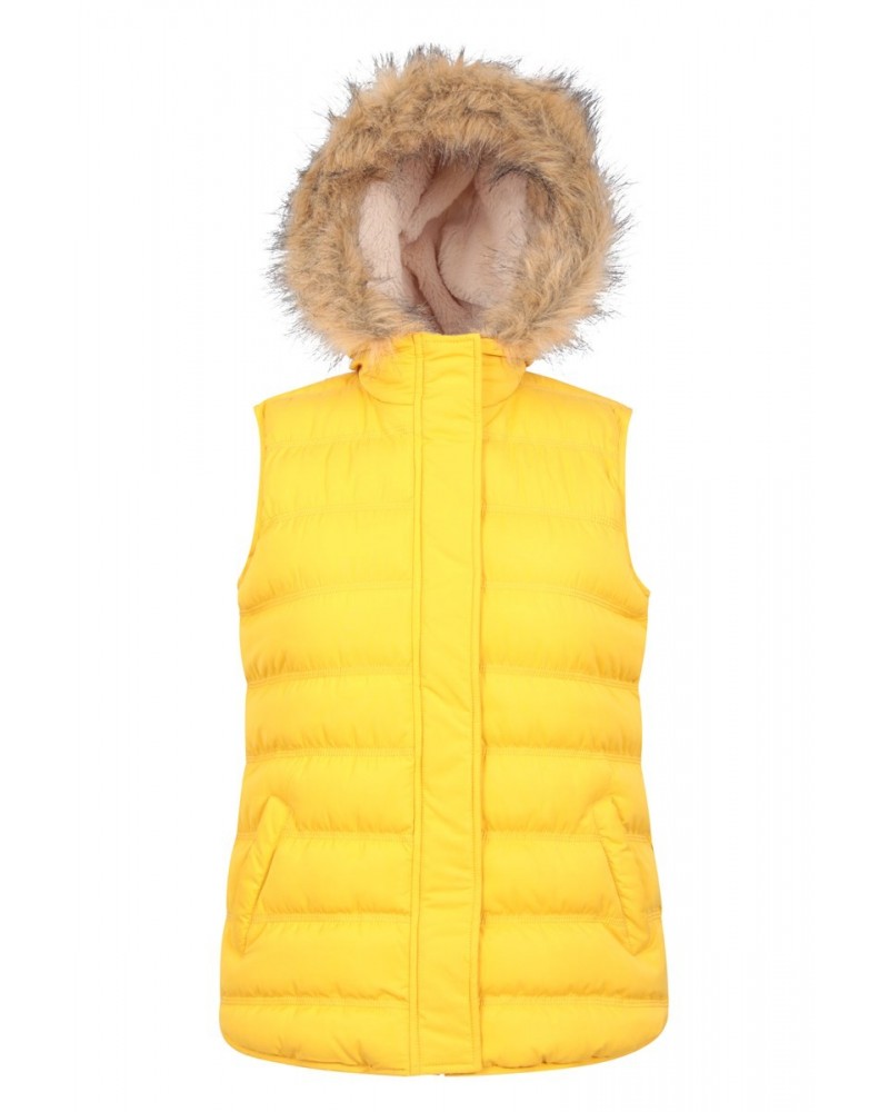 Fir Womens Insulated Vest Yellow $22.79 Jackets