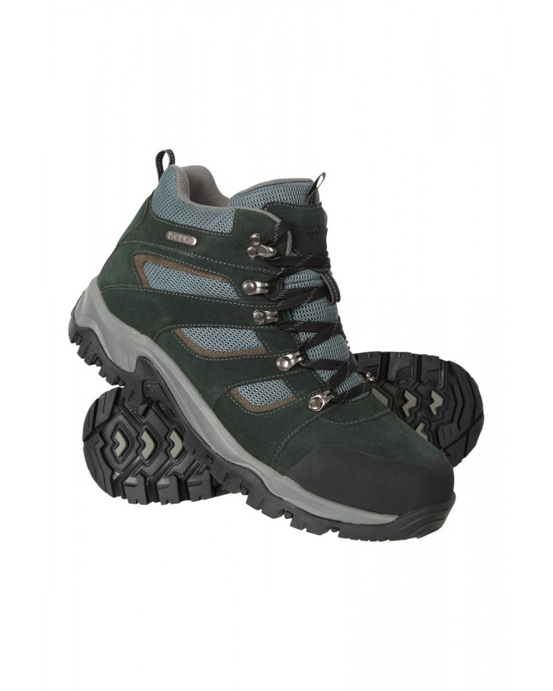 Voyage Mens Waterproof Hiking Mid-Boots Black $38.40 Footwear