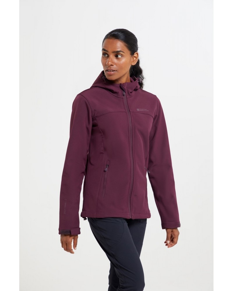 Exodus Womens Water Resistant Softshell Jacket Burgundy $37.79 Jackets