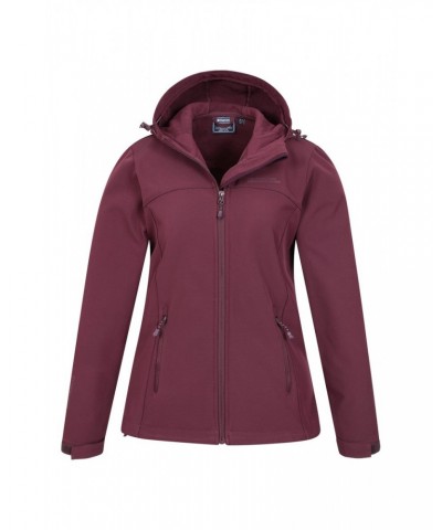 Exodus Womens Water Resistant Softshell Jacket Burgundy $37.79 Jackets