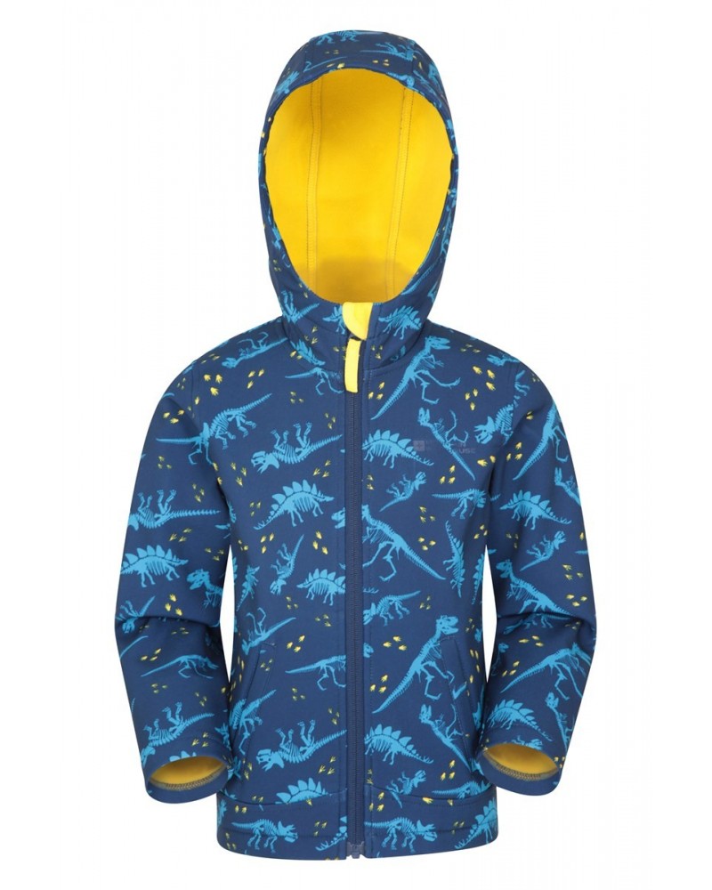 Exodus Kids Printed Water Resistant Softshell Yellow $17.39 Softshell Jackets