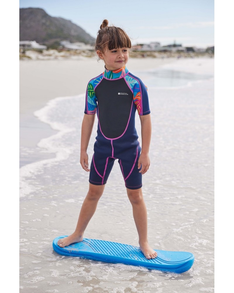 Kids Shorty 2.5/2mm Wetsuit Pale Blue $19.78 Swimwear