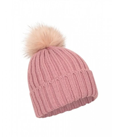 Geneva Sherpa Lined Womens Thermal Beanie Pale Pink $19.46 Accessories