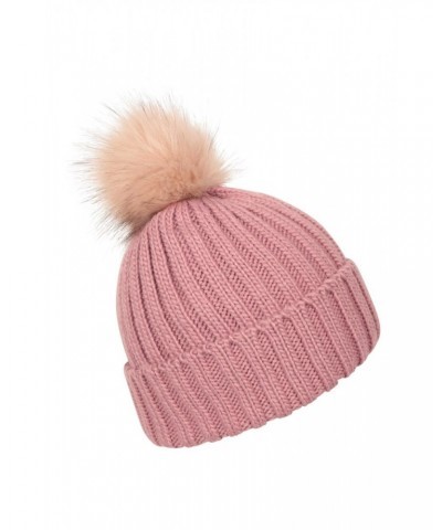 Geneva Sherpa Lined Womens Thermal Beanie Pale Pink $19.46 Accessories