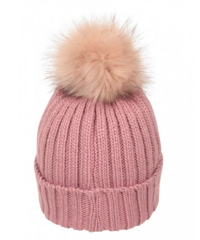 Geneva Sherpa Lined Womens Thermal Beanie Pale Pink $19.46 Accessories