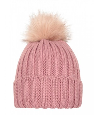 Geneva Sherpa Lined Womens Thermal Beanie Pale Pink $19.46 Accessories