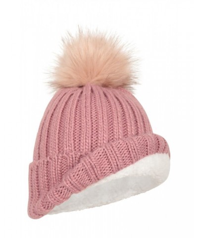 Geneva Sherpa Lined Womens Thermal Beanie Pale Pink $19.46 Accessories