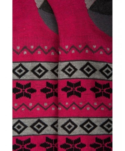 Isocool Womens Patterned Knee Length Ski Socks Bright Pink $10.00 Accessories