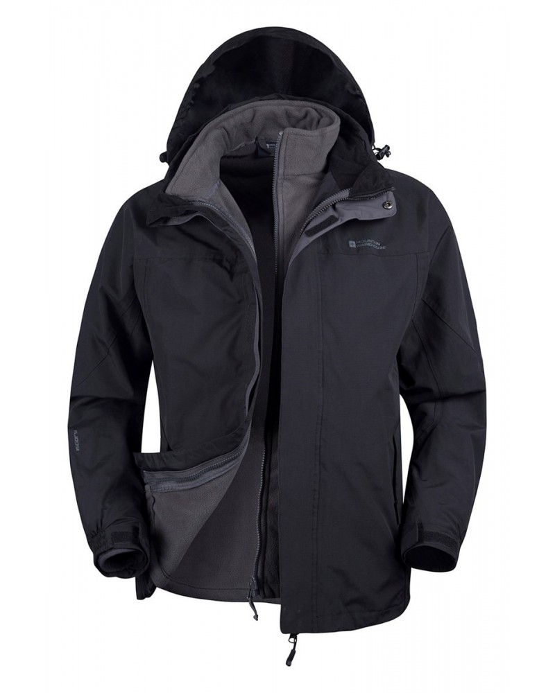 Storm Mens 3 in 1 Waterproof Jacket Black $47.50 Jackets