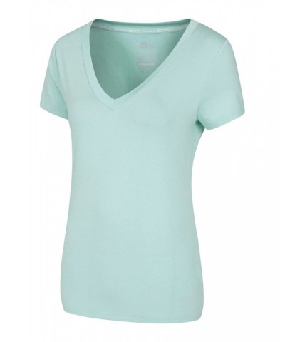 Vitality V Neck Womens Tee Mint $16.19 Active