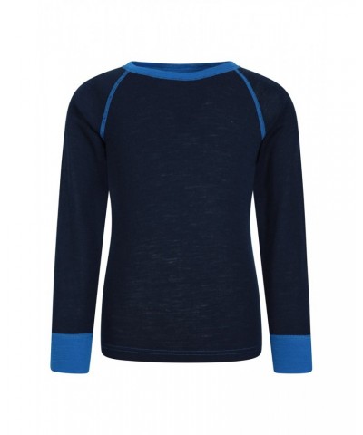 Merino II Kids Round Neck Base Layer Top Blue $16.82 Base Layers