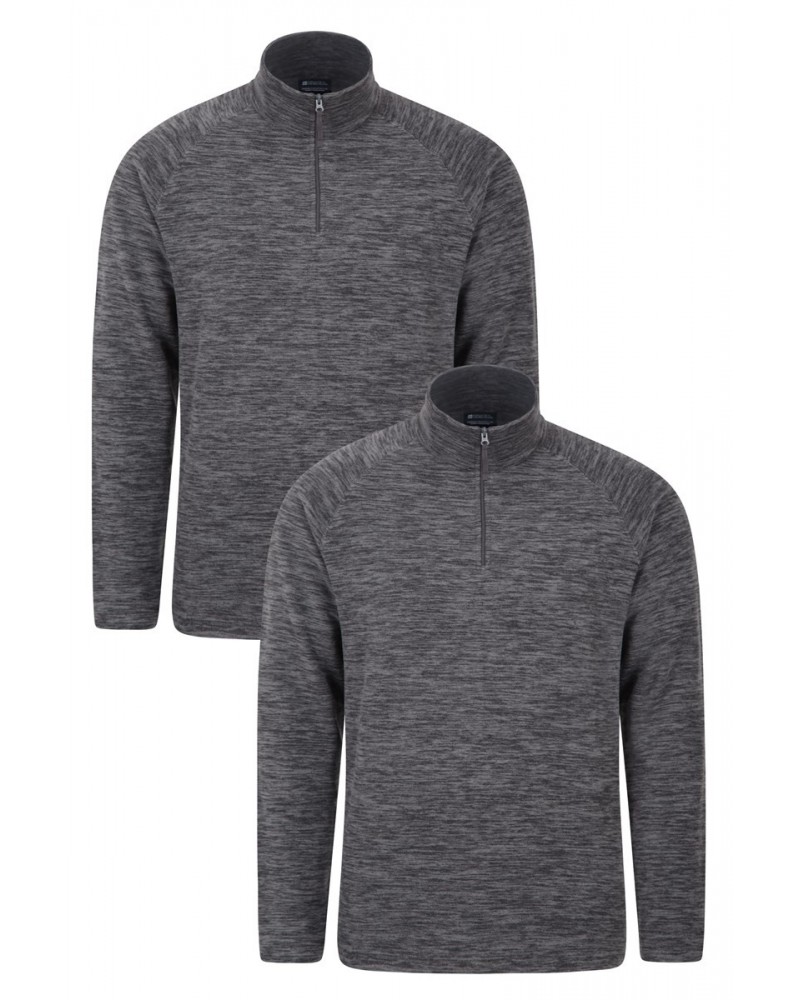 Snowdon Melange Mens Half-Zip Fleece Multipack Black $30.24 Fleece