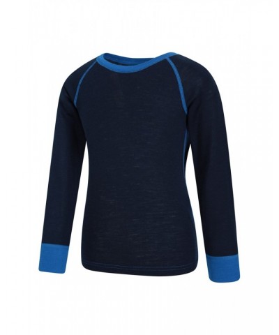 Merino II Kids Round Neck Base Layer Top Blue $16.82 Base Layers