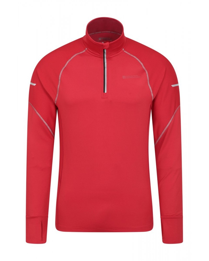 Control Mens Half-Zip Midlayer Active Red $16.81 Active