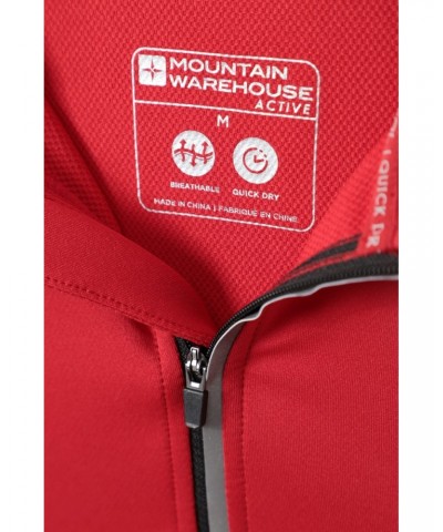 Control Mens Half-Zip Midlayer Active Red $16.81 Active