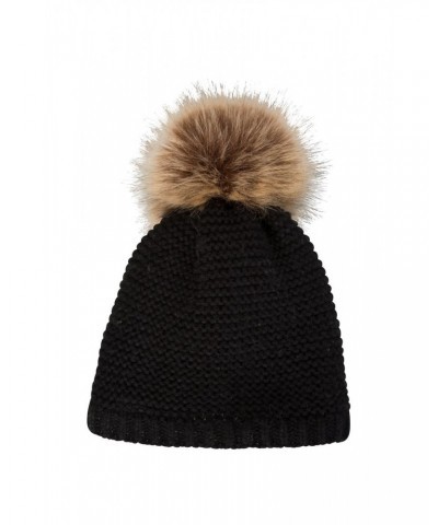 Geneva Sherpa Lined Womens Thermal Beanie Black $14.52 Ski