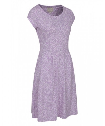 Sorrento Womens Printed Short Sleeve UV Dress Lilac $20.71 Dresses & Skirts