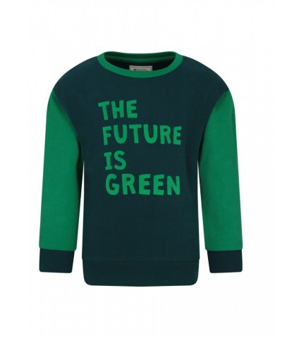 Kids Organic Slogan Sweatshirt Green $12.75 Tops