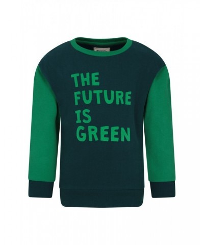 Kids Organic Slogan Sweatshirt Green $12.75 Tops