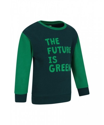 Kids Organic Slogan Sweatshirt Green $12.75 Tops