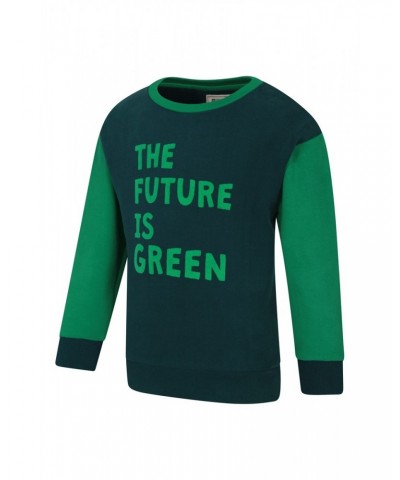 Kids Organic Slogan Sweatshirt Green $12.75 Tops