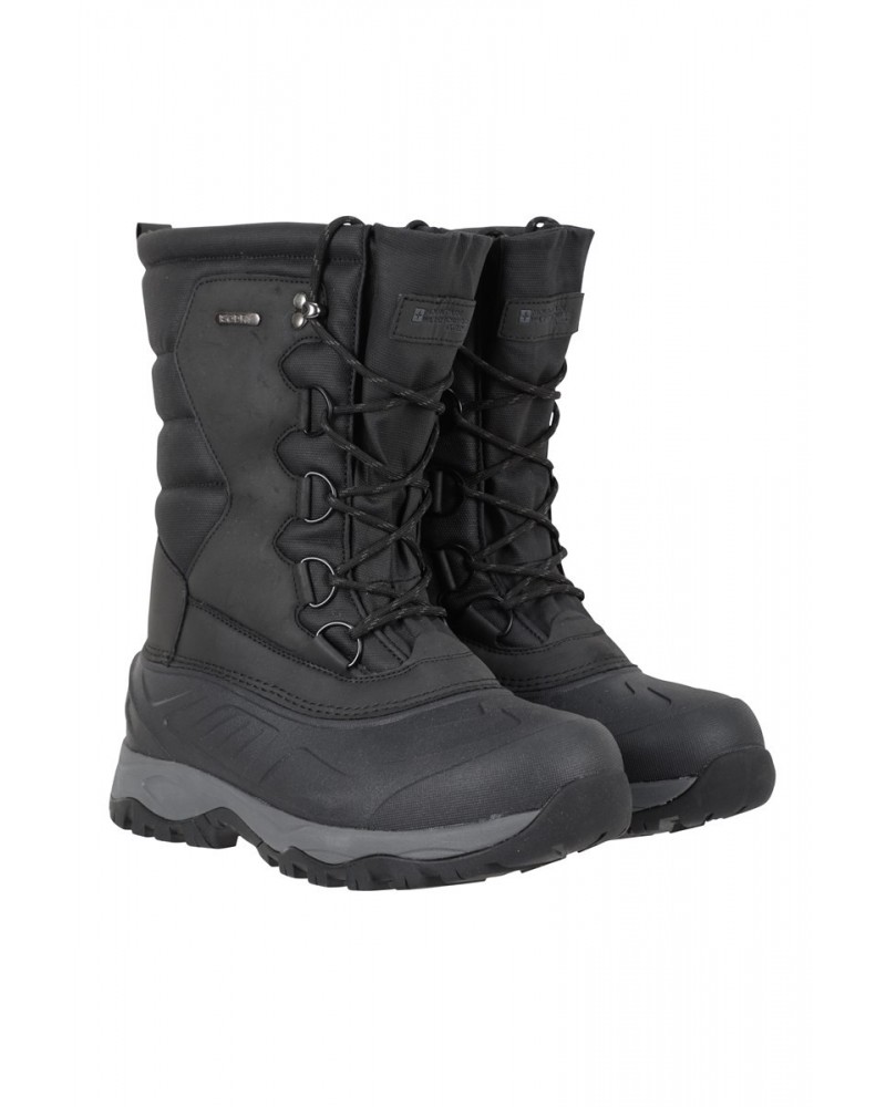 Nevis Extreme Mens Snow Boots Black $28.05 Footwear