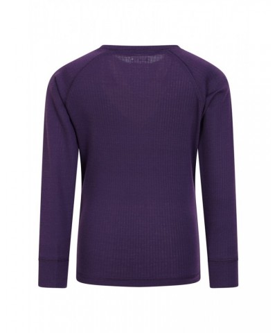 Talus Kids Round Neck Base Layer Top Dark Purple $11.39 Base Layers