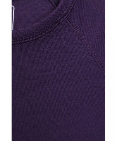 Talus Kids Round Neck Base Layer Top Dark Purple $11.39 Base Layers