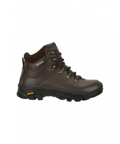 Latitude Extreme Womens Waterproof Leather Hiking Boots Dark Brown $39.60 Footwear